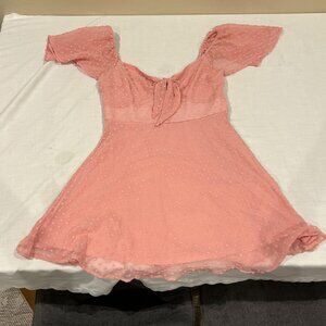 NEW Francesca's Pink Detailed Dress Women's Small